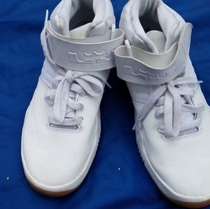 White Labron James Nike's